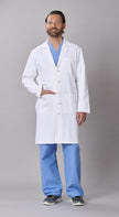Medline Refine Men's 4-Pocket Full-Length Lab Coats