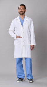 Medline Refine Men's 4-Pocket Full-Length Lab Coats