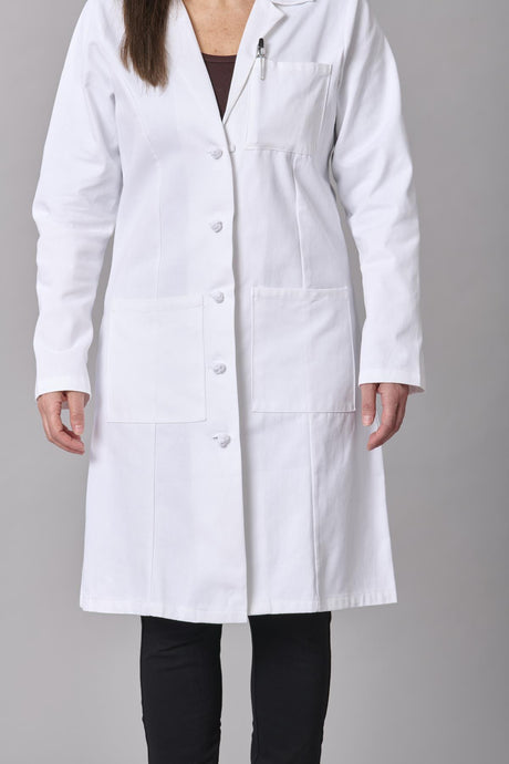 Medline Refine Women's 4-Pocket Full-Length Lab Coats
