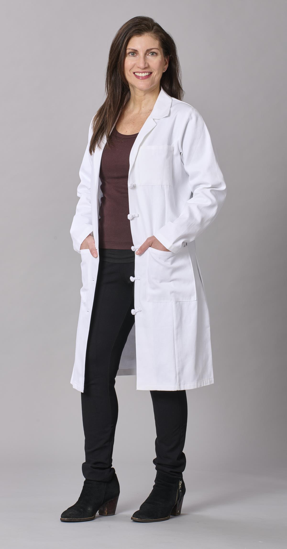 Medline Refine Women's 4-Pocket Full-Length Lab Coats
