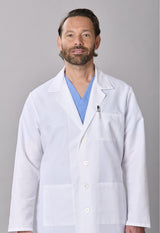 Medline Propel Men's 4-Pocket Staff-Length Lab Coats