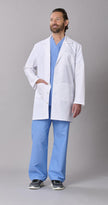 Medline Propel Men's 4-Pocket Staff-Length Lab Coats