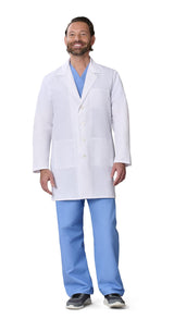 Medline Propel Men's 4-Pocket Staff-Length Lab Coats