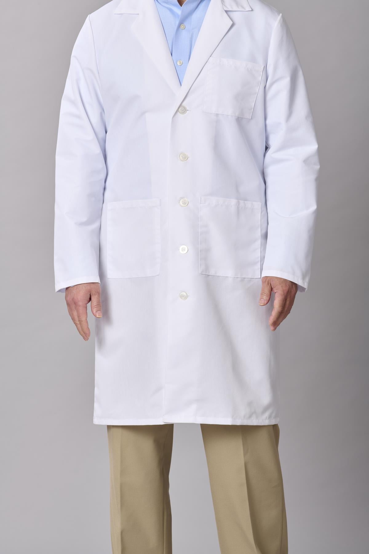 Medline Propel Men's 4-Pocket Full-Length Lab Coats