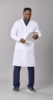 Medline Propel Unisex 4-pocket Full-length Lab Coat With Knit Cuffs - BeHope