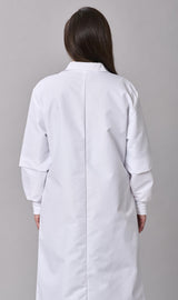 Medline Propel Unisex 4-Pocket Full-Length Lab Coat with Knit Cuffs