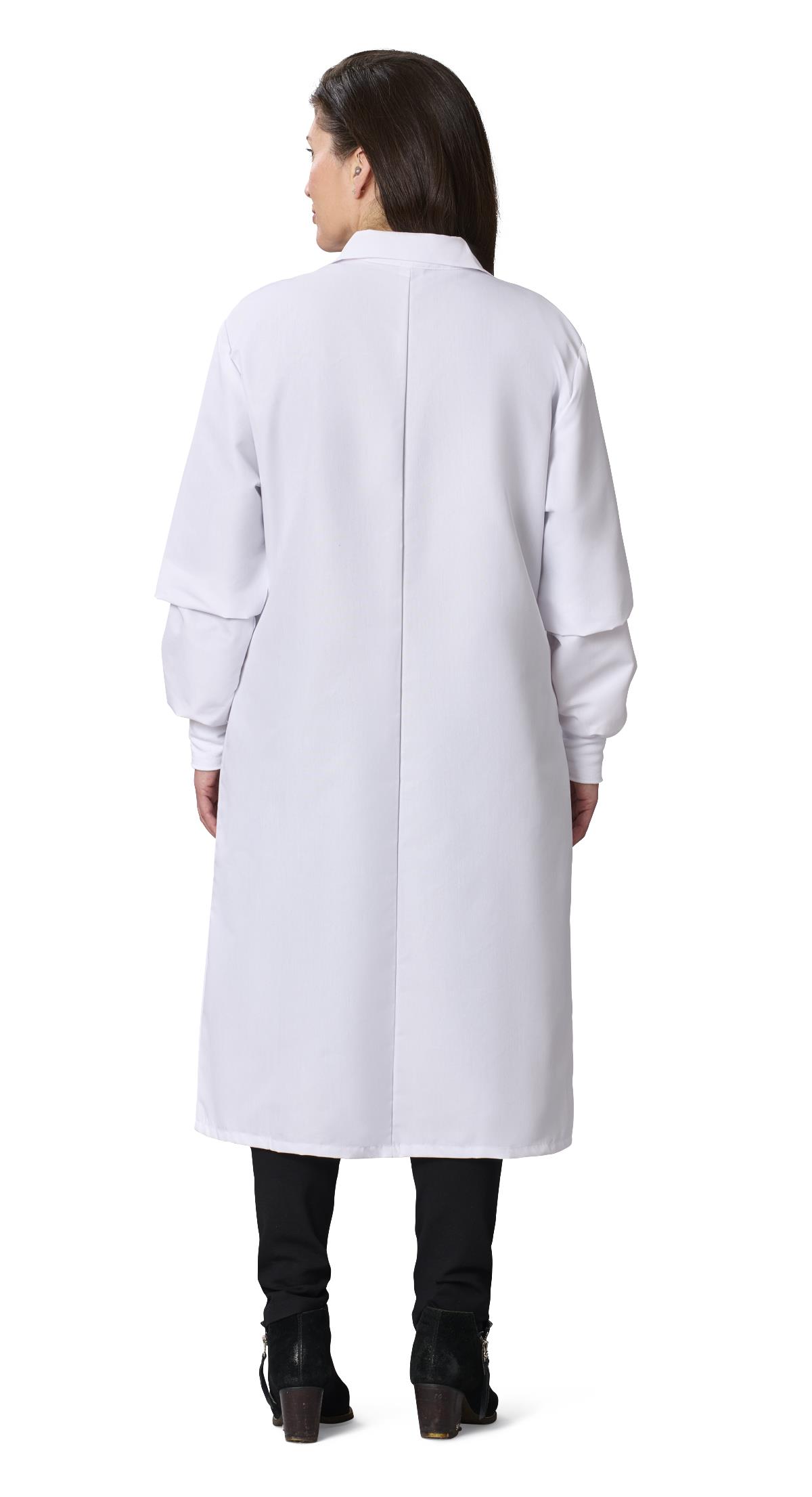 Medline Propel Unisex 4-Pocket Full-Length Lab Coat with Knit Cuffs