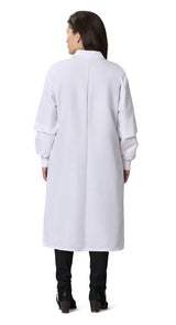 Medline Propel Unisex 4-Pocket Full-Length Lab Coat with Knit Cuffs