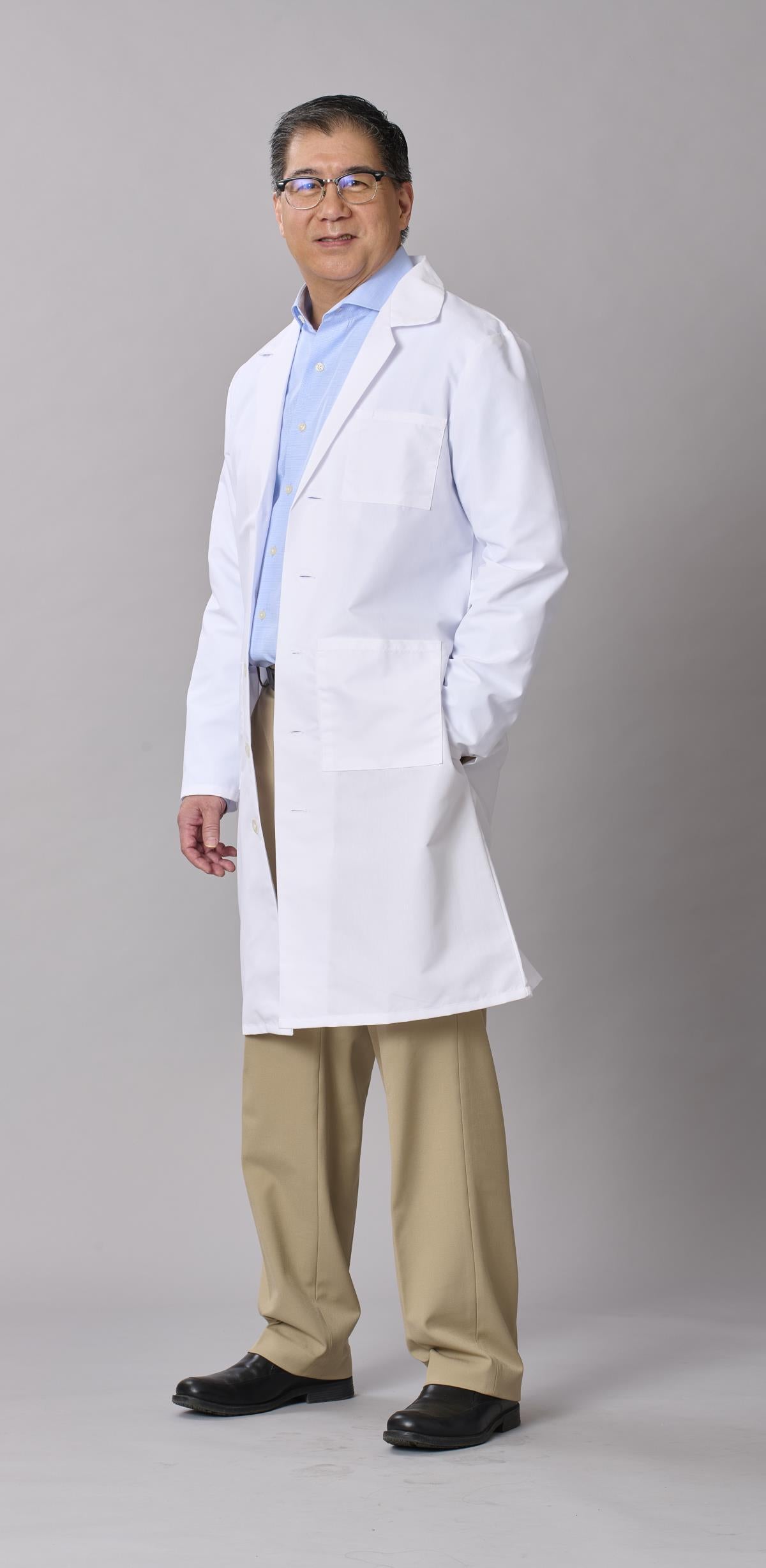 Medline Propel Men's 4-Pocket Full-Length Lab Coats