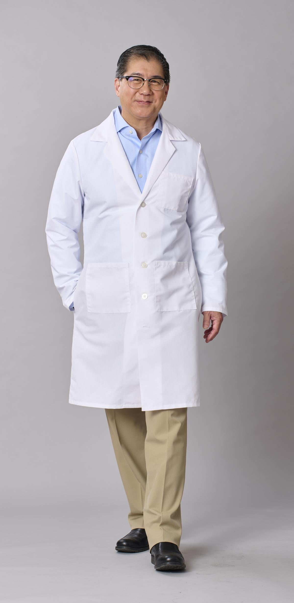 Medline Propel Men's 4-Pocket Full-Length Lab Coats