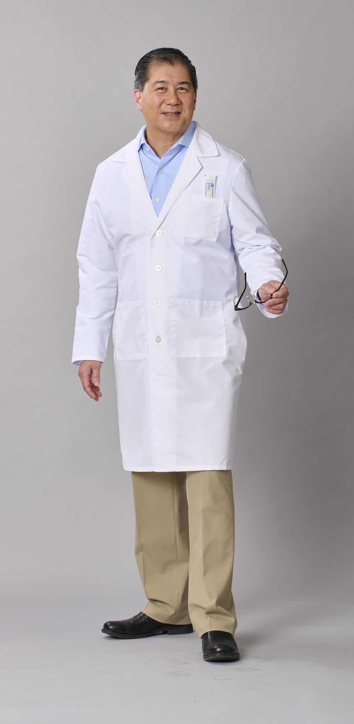 Medline Propel Men's 4-Pocket Full-Length Lab Coats