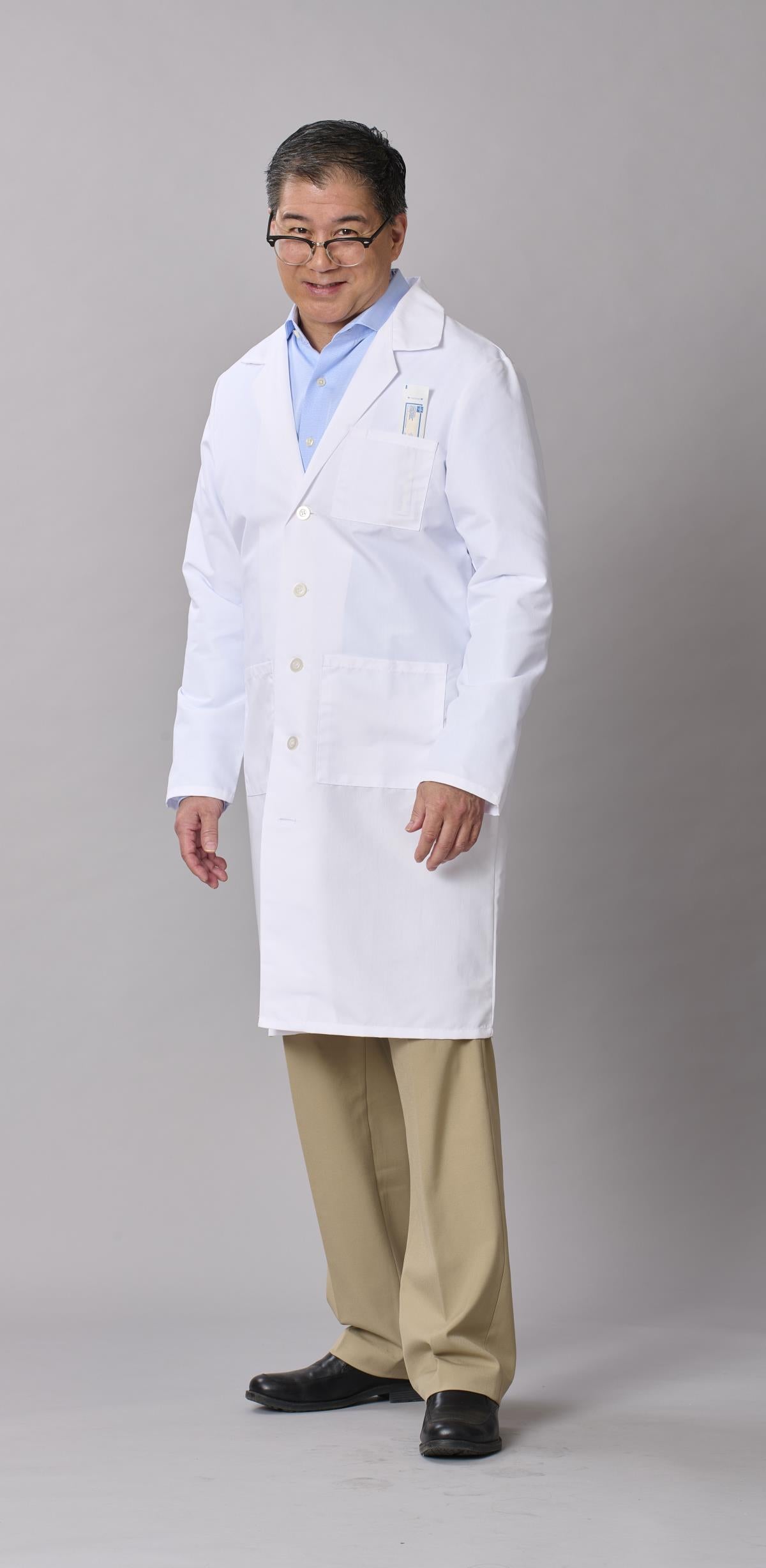Medline Propel Men's 4-Pocket Full-Length Lab Coats