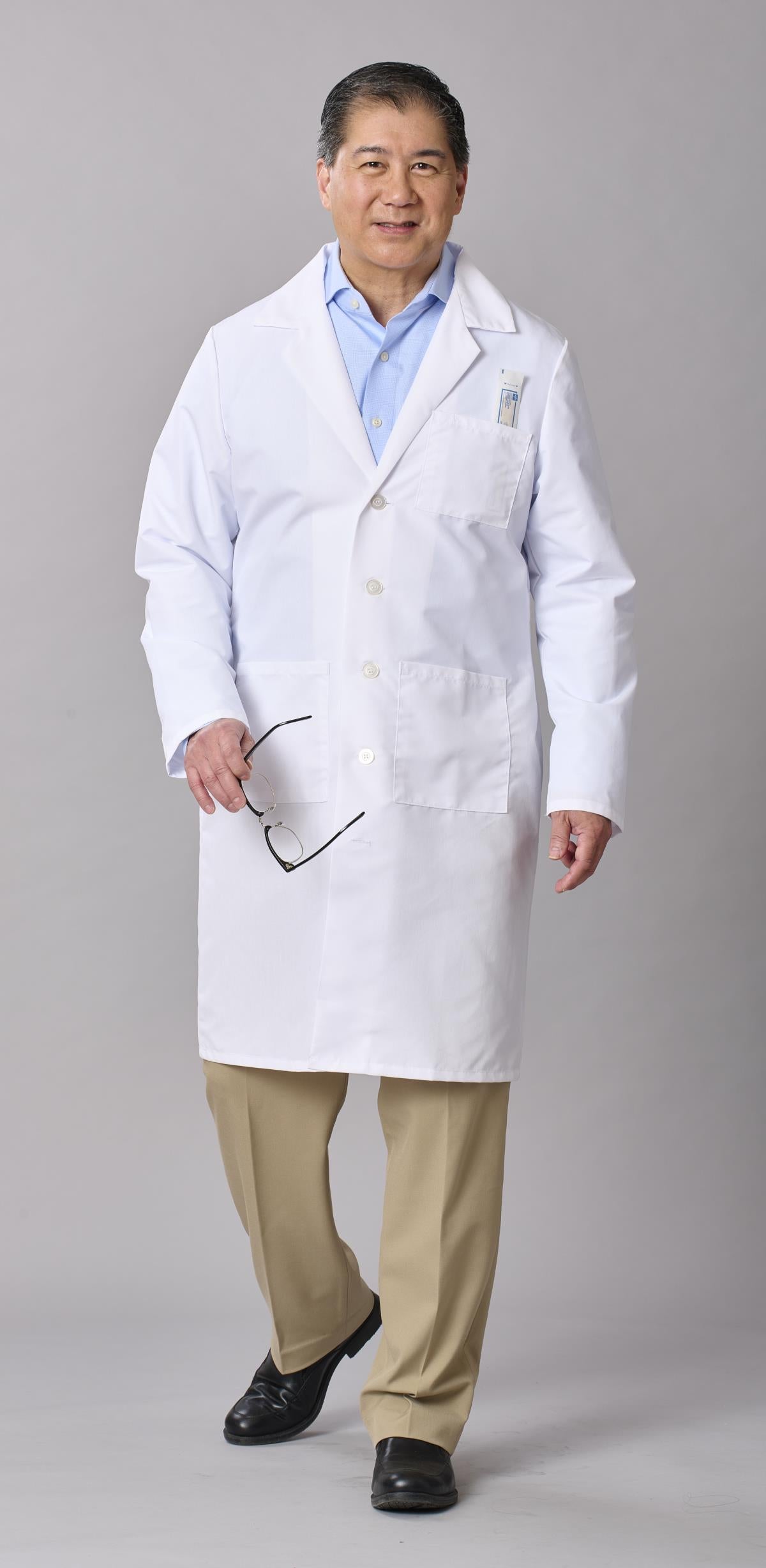 Medline Propel Men's 4-Pocket Full-Length Lab Coats