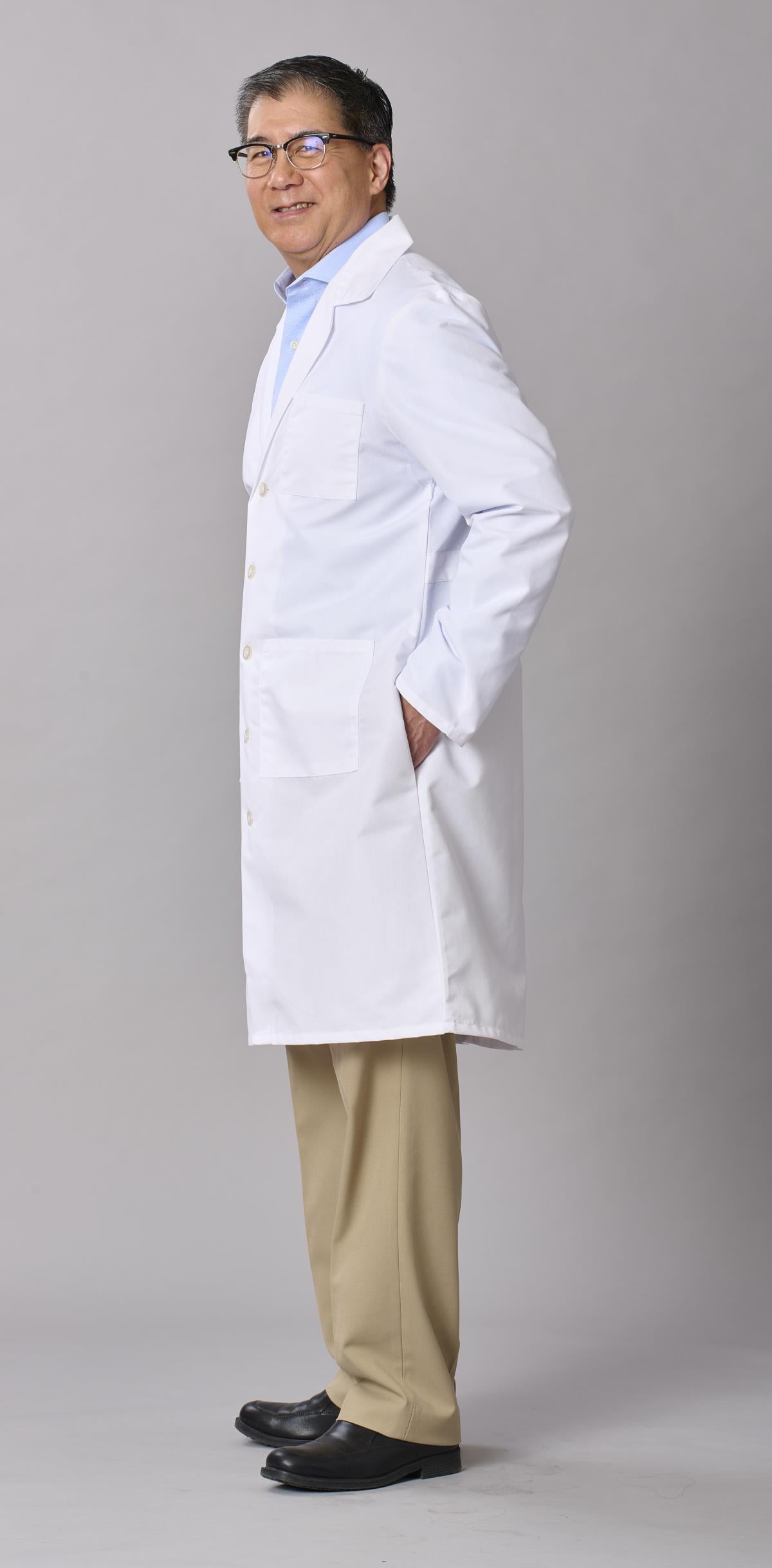 Medline Propel Men's 4-Pocket Full-Length Lab Coats
