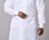 Medline Propel Unisex 4-Pocket Full-Length Lab Coat with Knit Cuffs