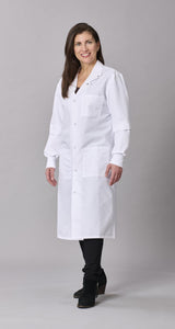 Medline Propel Unisex 4-Pocket Full-Length Lab Coat with Knit Cuffs