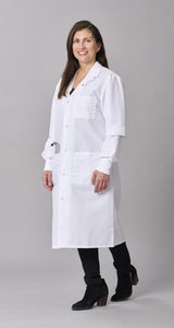 Medline Propel Unisex 4-Pocket Full-Length Lab Coat with Knit Cuffs