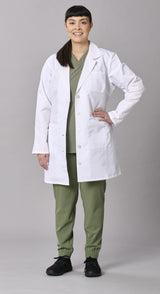 Medline Propel Women's 4-Pocket Staff-Length Lab Coats