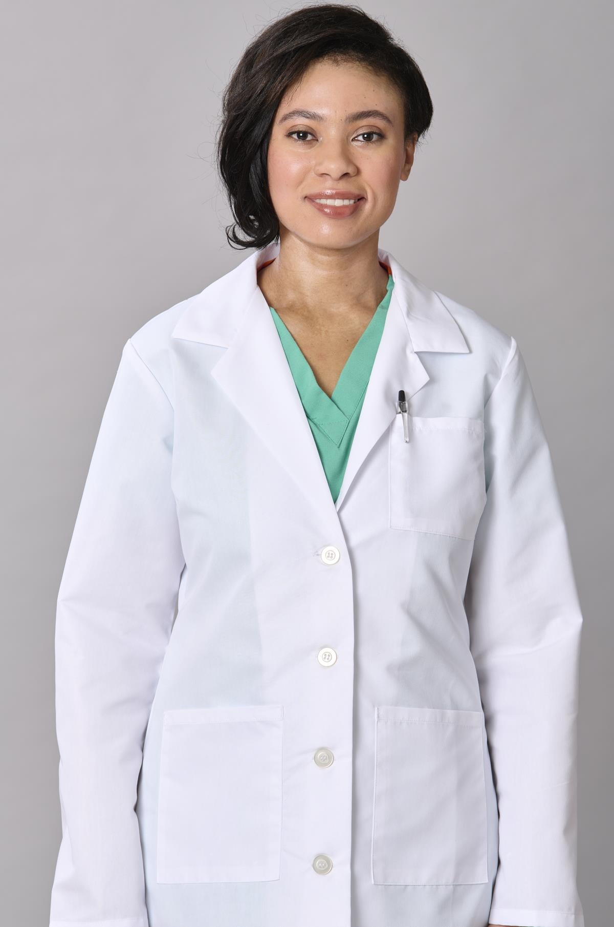 Medline Propel Women's 4-Pocket Staff-Length Lab Coats