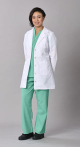 Medline Propel Women's 4-Pocket Staff-Length Lab Coats