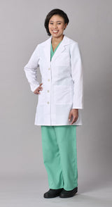 Medline Propel Women's 4-Pocket Staff-Length Lab Coats
