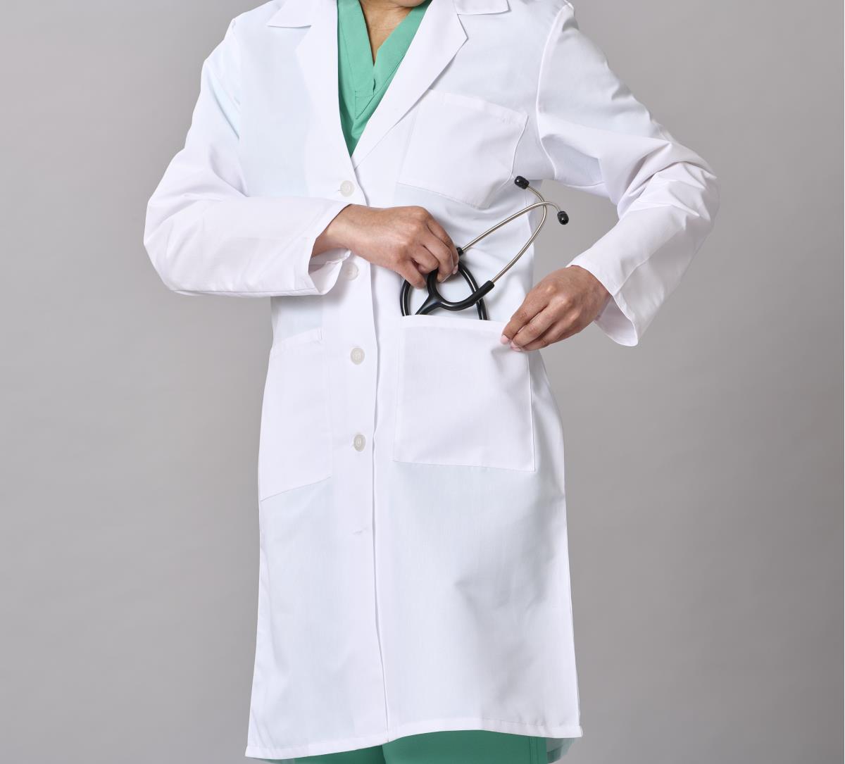 Medline Propel Women's 4-Pocket Full-Length Lab Coats