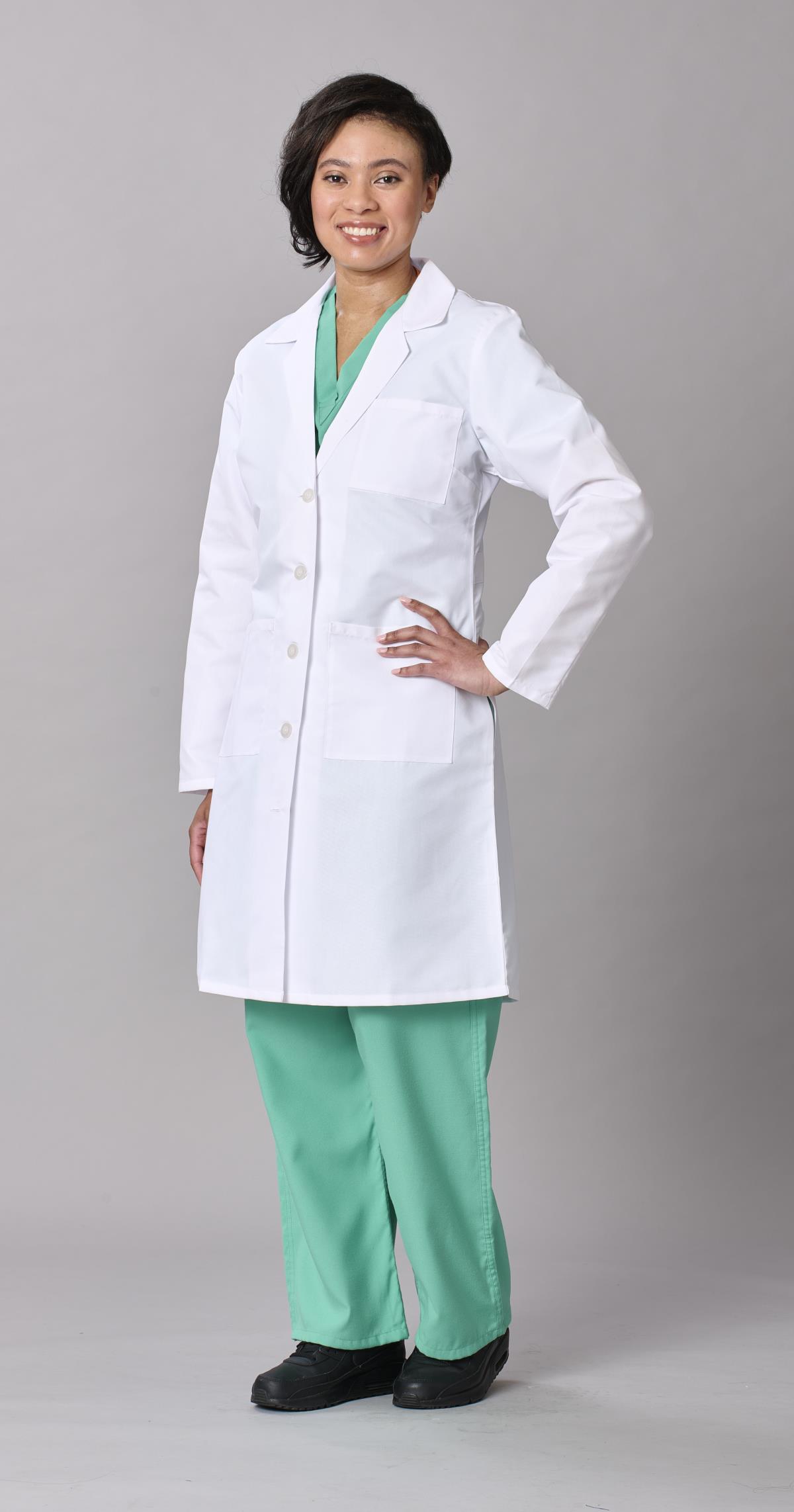 Medline Propel Women's 4-Pocket Full-Length Lab Coats