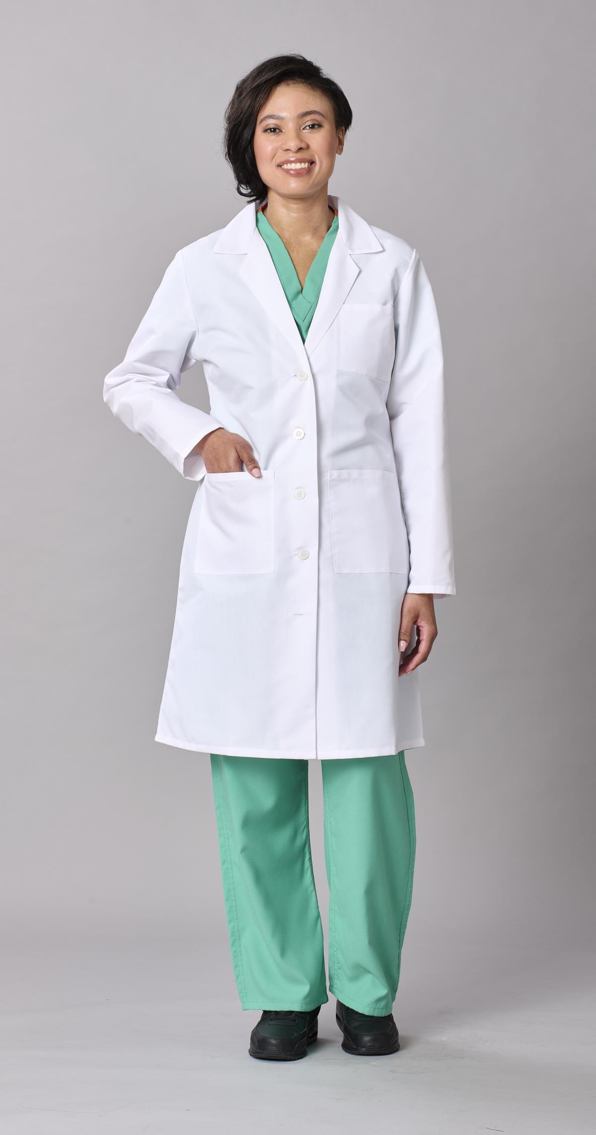 Medline Propel Women's 4-Pocket Full-Length Lab Coats