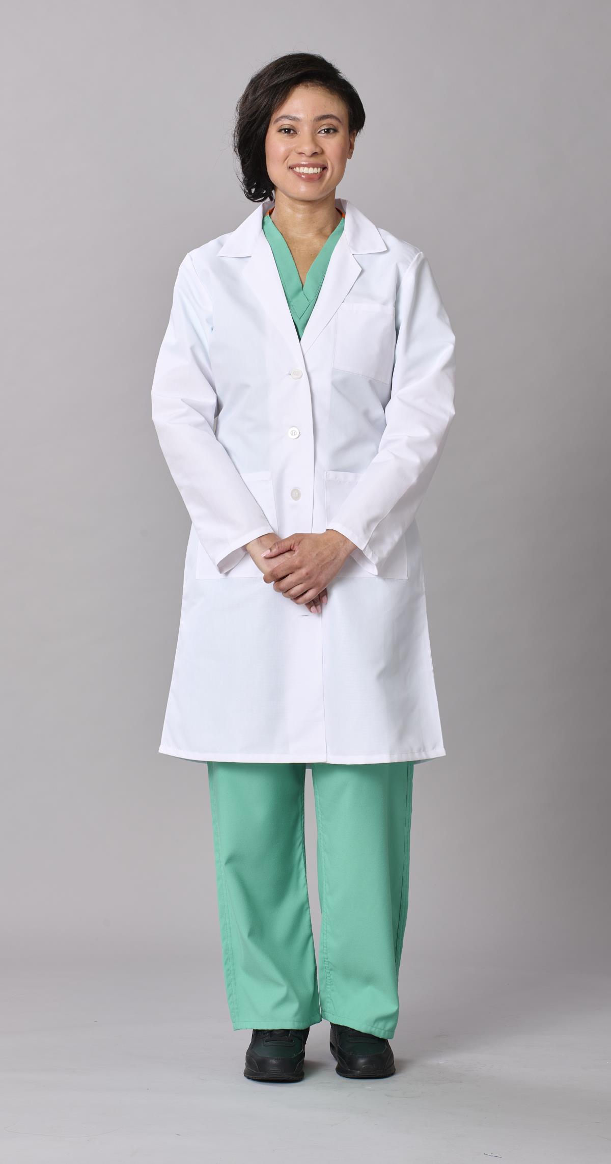 Medline Propel Women's 4-Pocket Full-Length Lab Coats