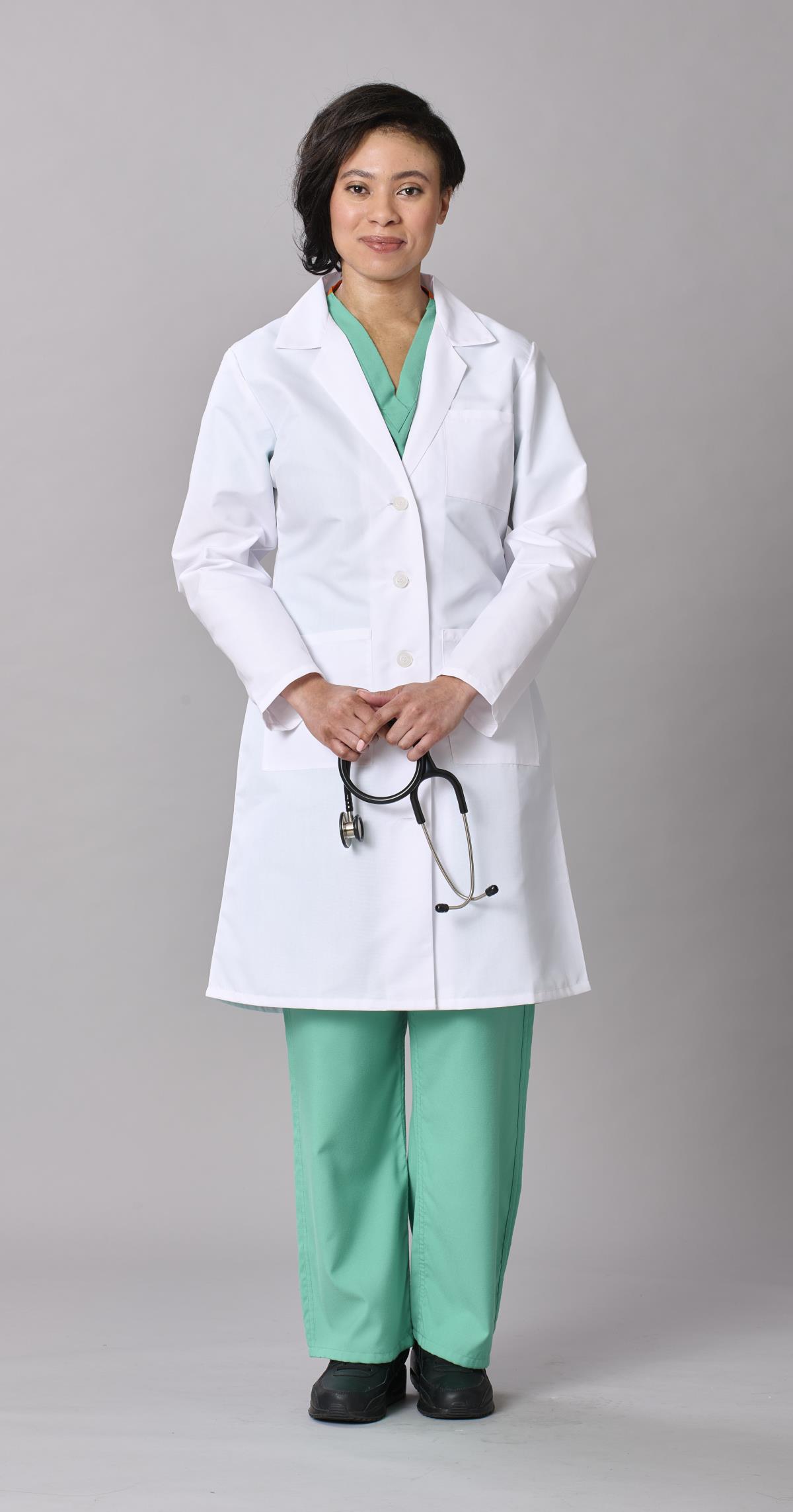 Medline Propel Women's 4-Pocket Full-Length Lab Coats