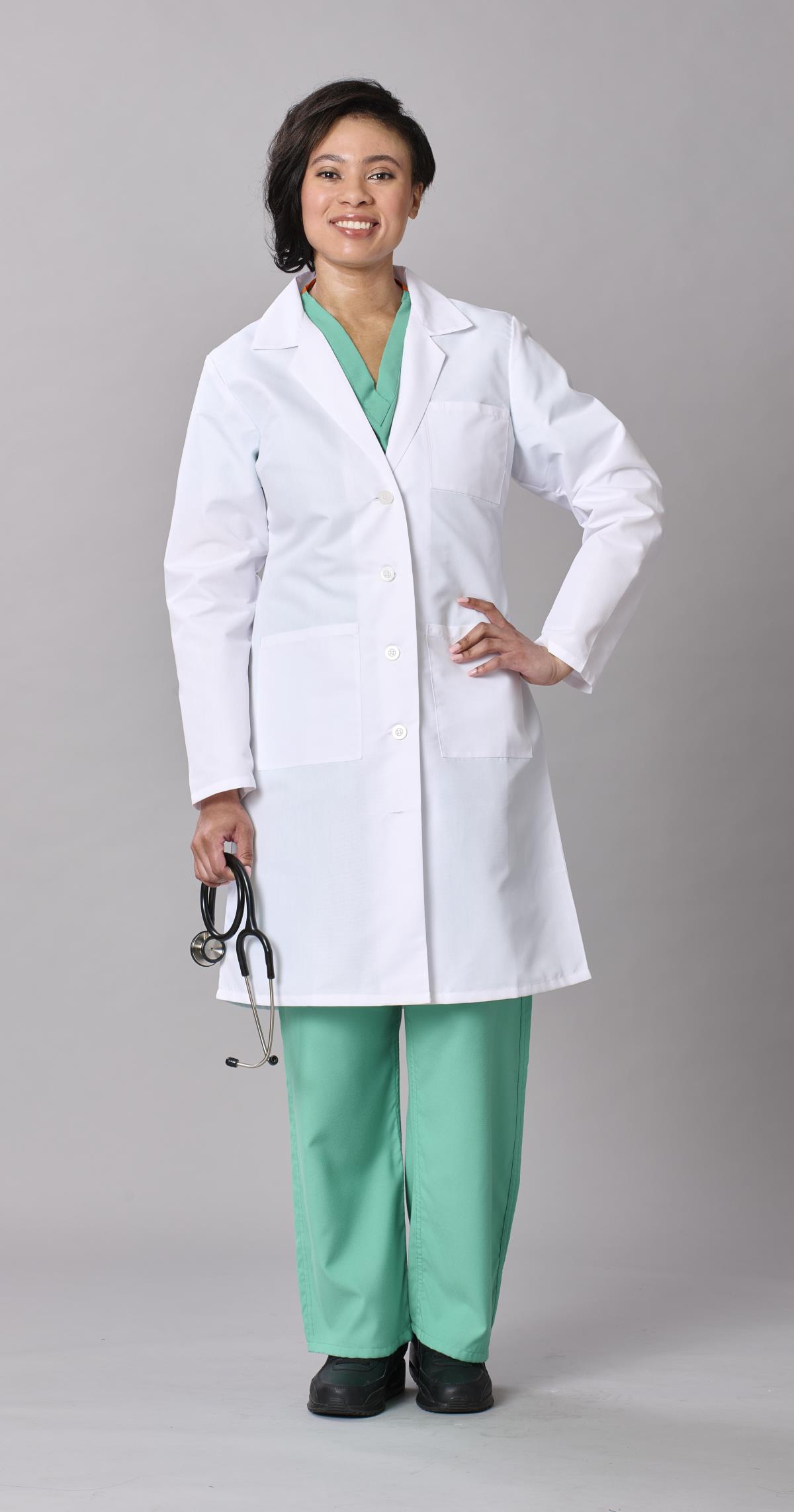 Medline Propel Women's 4-Pocket Full-Length Lab Coats