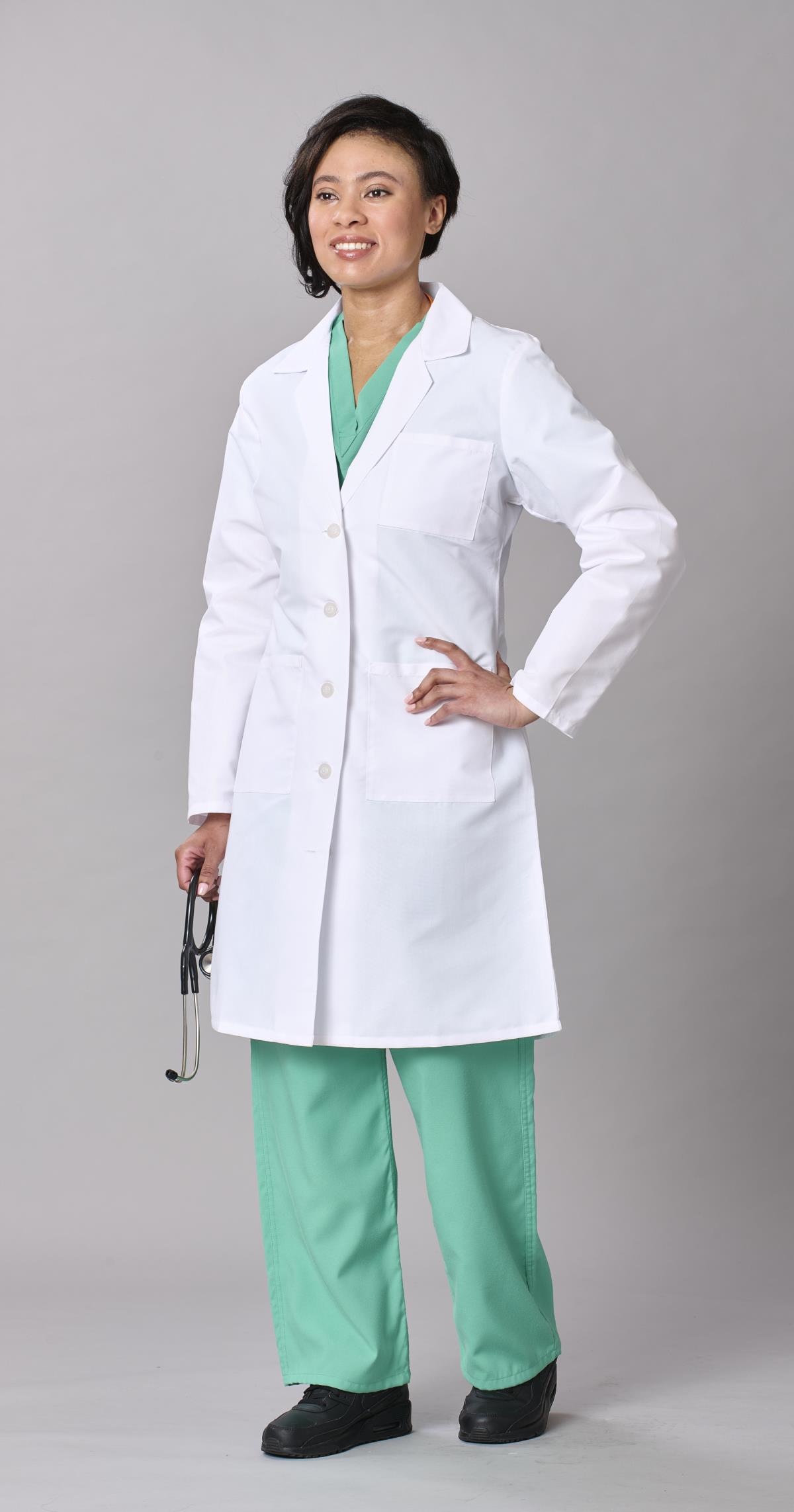 Medline Propel Women's 4-Pocket Full-Length Lab Coats