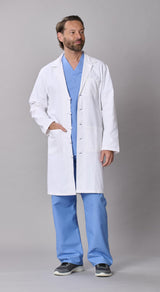 Medline Refine Men's 4-Pocket Full-Length Lab Coats