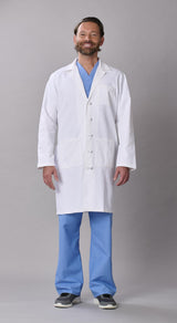 Medline Refine Men's 4-Pocket Full-Length Lab Coats