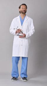 Medline Refine Men's 4-Pocket Full-Length Lab Coats