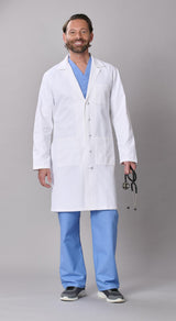 Medline Refine Men's 4-Pocket Full-Length Lab Coats