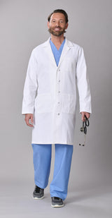 Medline Refine Men's 4-Pocket Full-Length Lab Coats