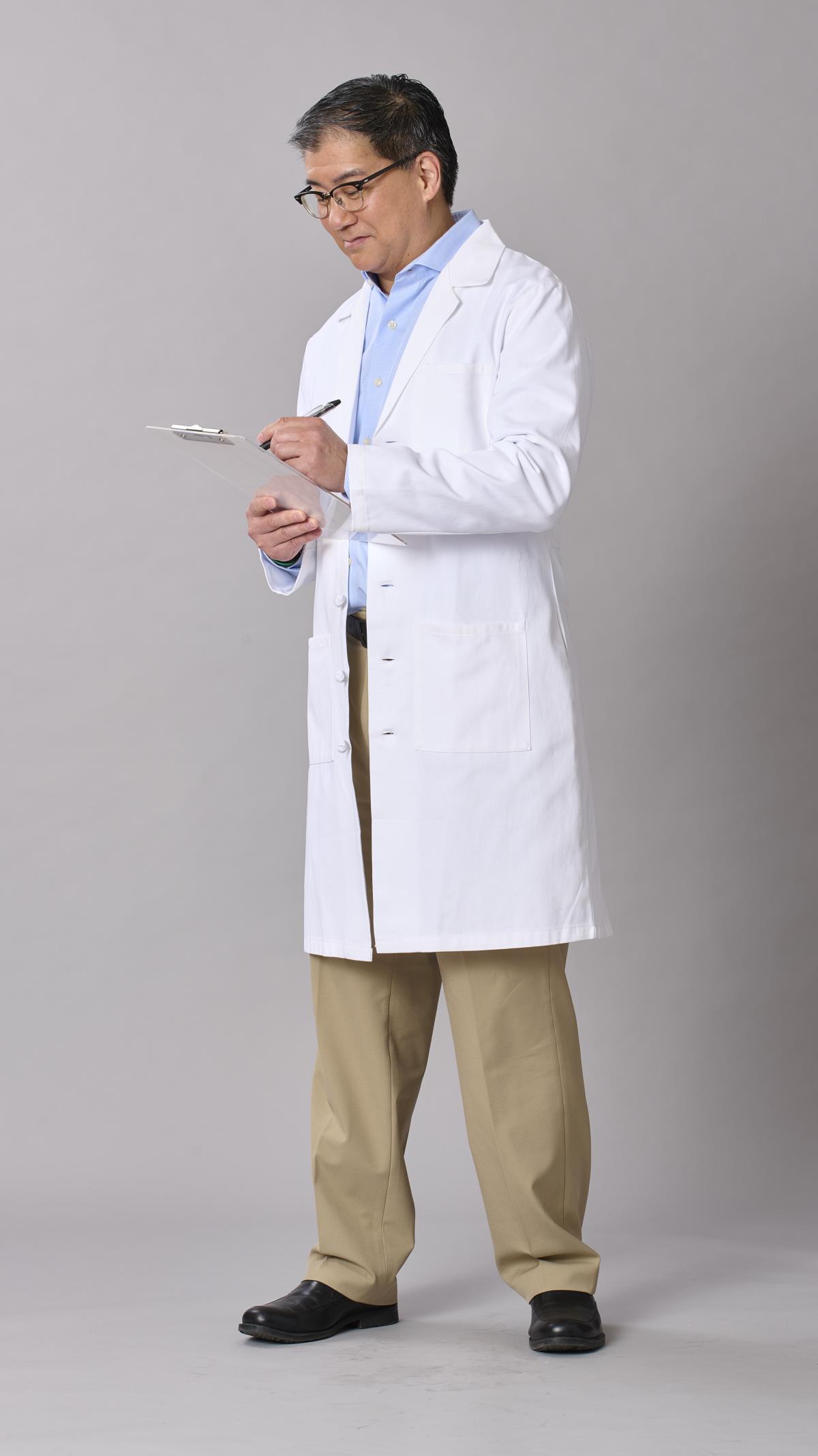 Medline Refine Men's 4-Pocket Full-Length Lab Coats