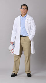 Medline Refine Men's 4-Pocket Full-Length Lab Coats