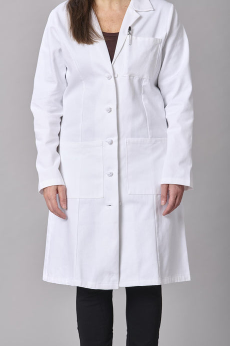 Medline Refine Women's 4-Pocket Full-Length Lab Coats