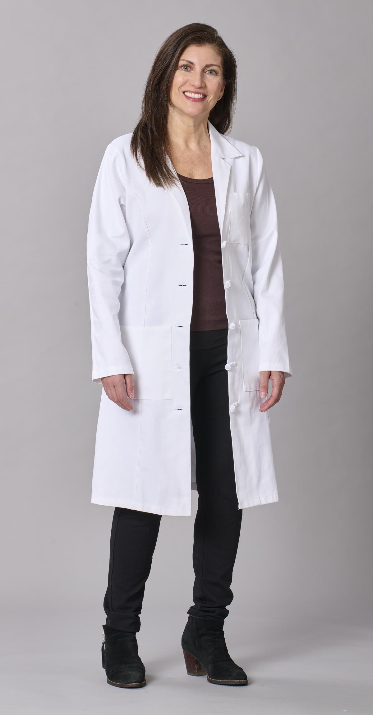 Medline Refine Women's 4-Pocket Full-Length Lab Coats