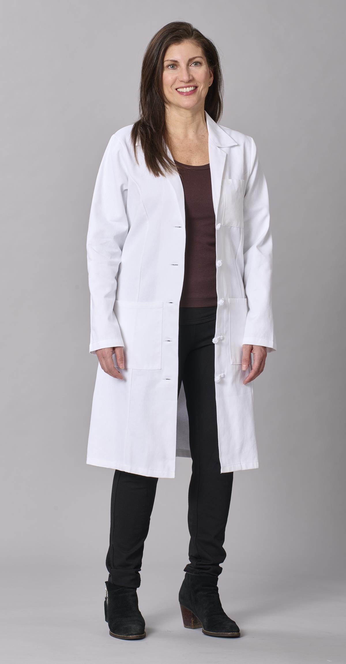 Medline Refine Women's 4-Pocket Full-Length Lab Coats