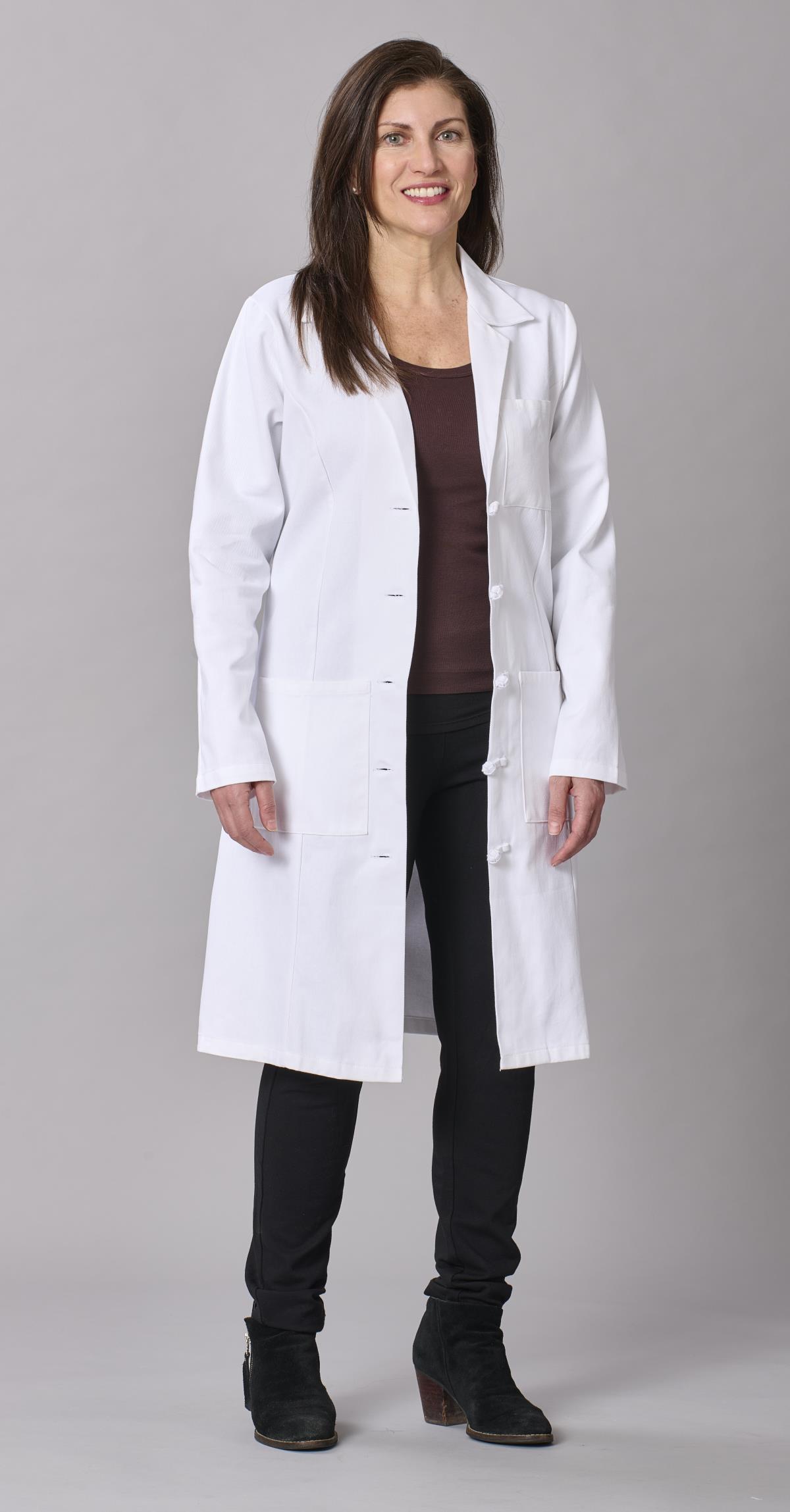 Medline Refine Women's 4-Pocket Full-Length Lab Coats