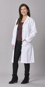 Medline Refine Women's 4-Pocket Full-Length Lab Coats