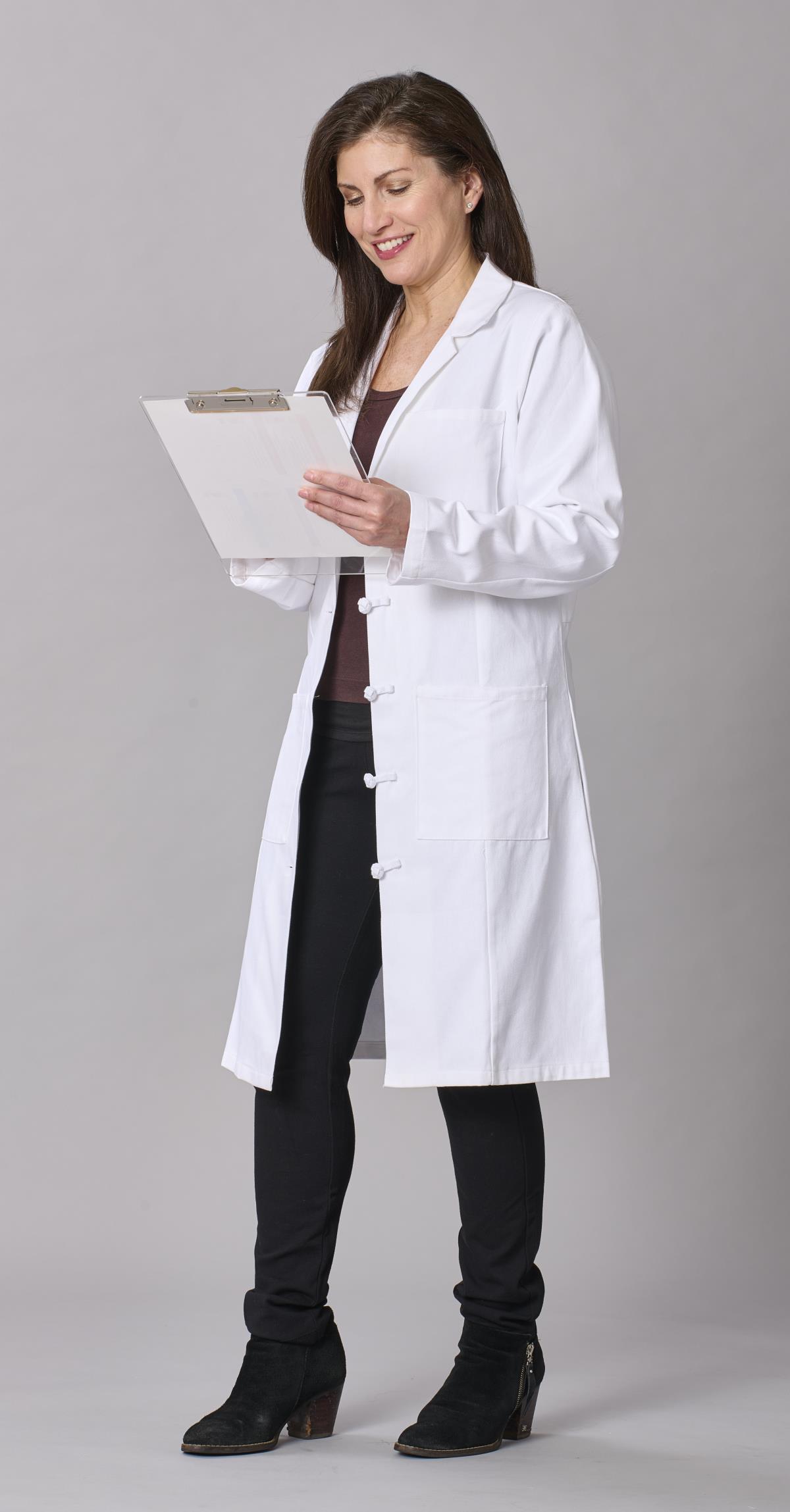 Medline Refine Women's 4-Pocket Full-Length Lab Coats