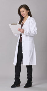 Medline Refine Women's 4-Pocket Full-Length Lab Coats