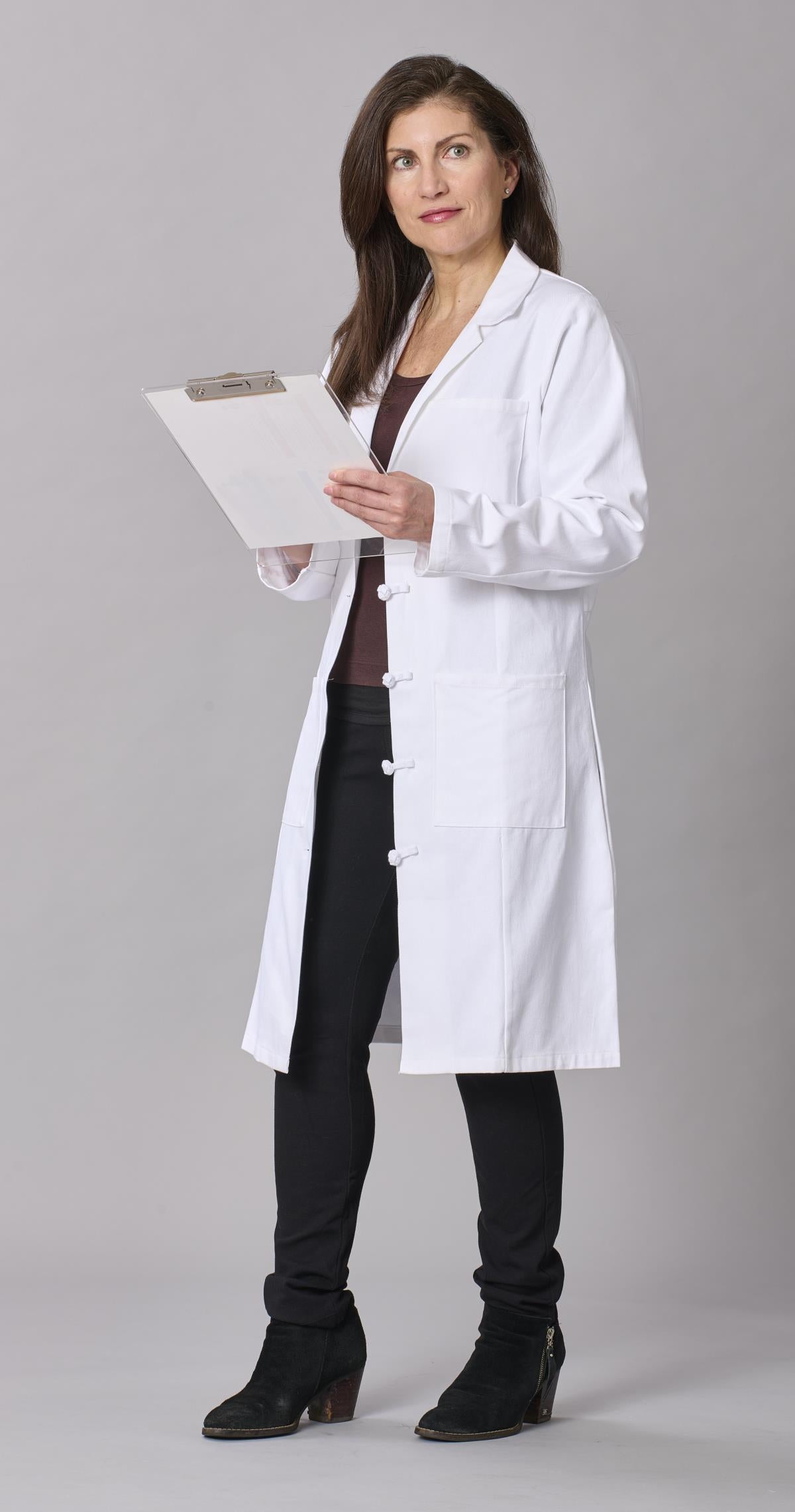 Medline Refine Women's 4-Pocket Full-Length Lab Coats