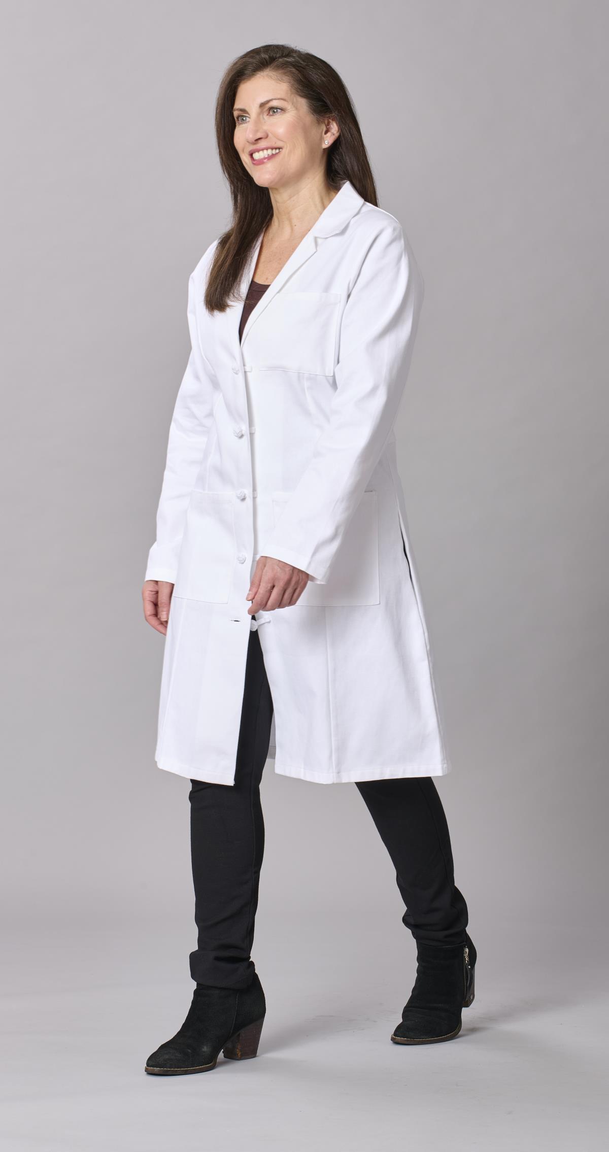 Medline Refine Women's 4-Pocket Full-Length Lab Coats
