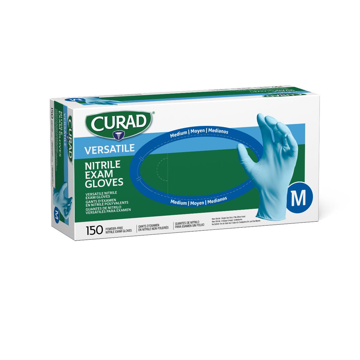 CURAD Powder-Free Textured Nitrile Exam Gloves