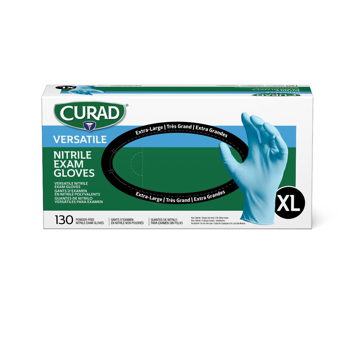 CURAD Powder-Free Textured Nitrile Exam Gloves
